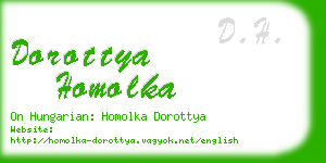 dorottya homolka business card